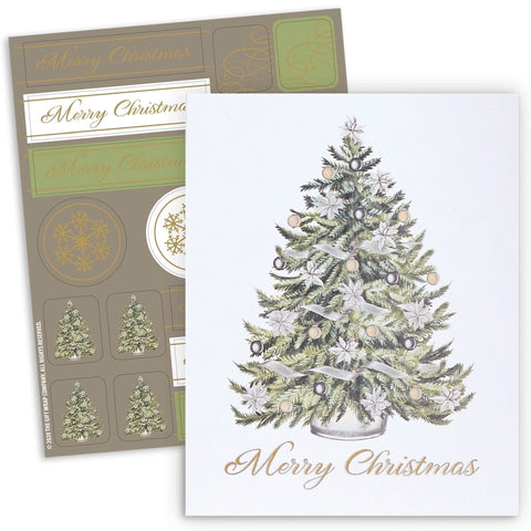 Christmas Tree Scrolls Boxed Card Set