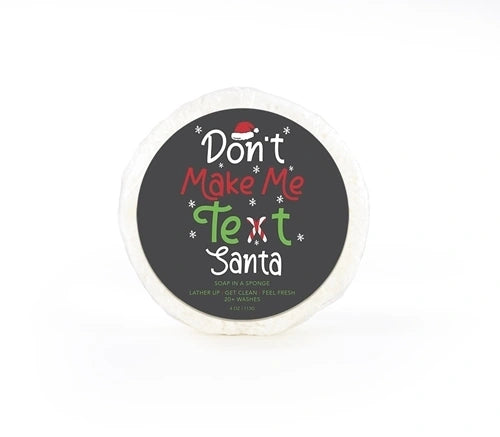 Text Santa Soap Sponge