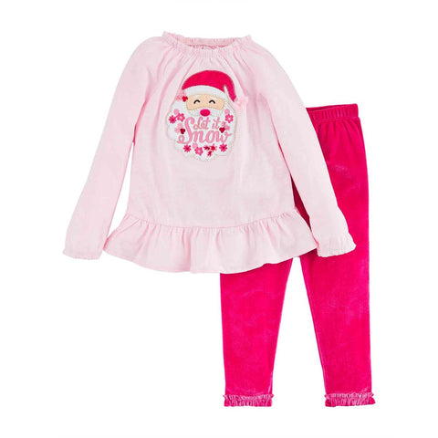 Pink Santa Tunic & Legging Set