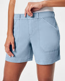 Spanx Twill Shorts 6" | Mountain Blue