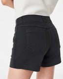 Spanx Twill Shorts 4" | Washed Black