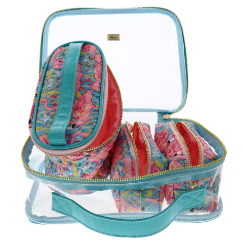 Tropical Passion Clear Toiletry Case