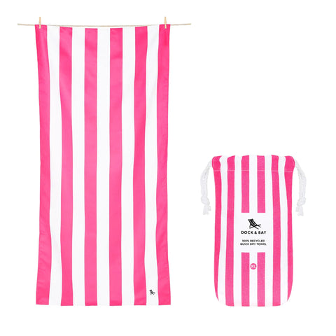 Phi Phi Pink Cabana XL | Dock & Bay Quick Dry Towel