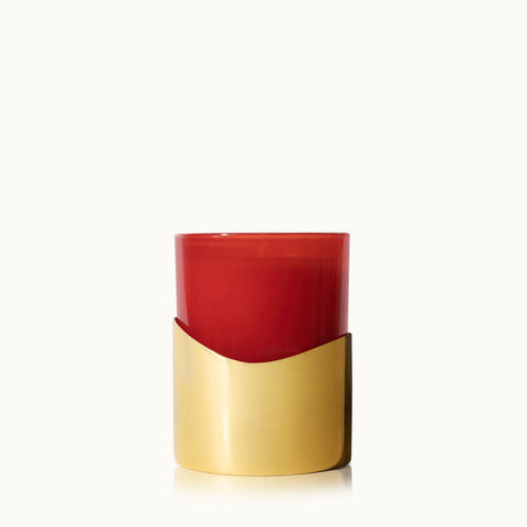 Simmered Cider Harvest Red Candle Gold Sleeve