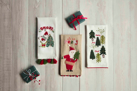 Santa Embroidered Towel