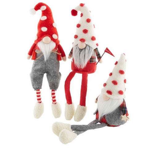Christmas Dangle Leg Pom Gnomes