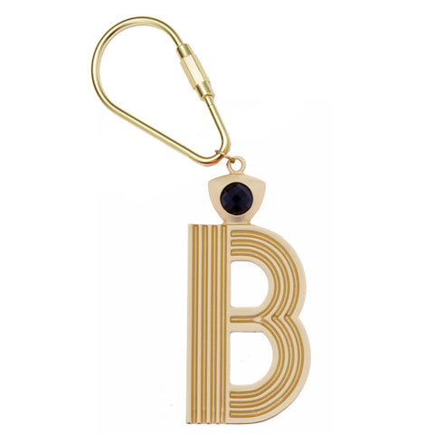 Gold Initial Keychain