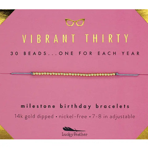 Milestone Birthday Bracelet | Thirty