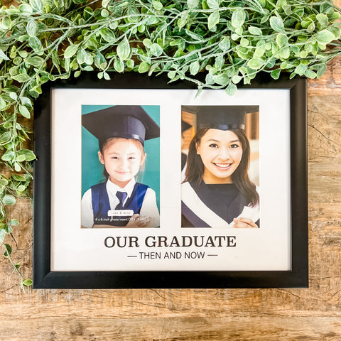 Then and Now Graduation Photo Frame
