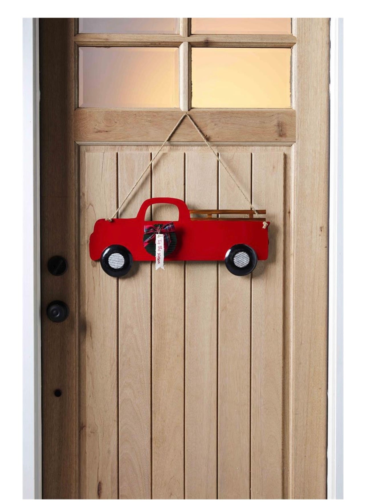 Fall/Christmas Truck Reversible Door Sign