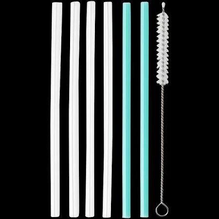 Reusable Straw Set | Clear + Aqua