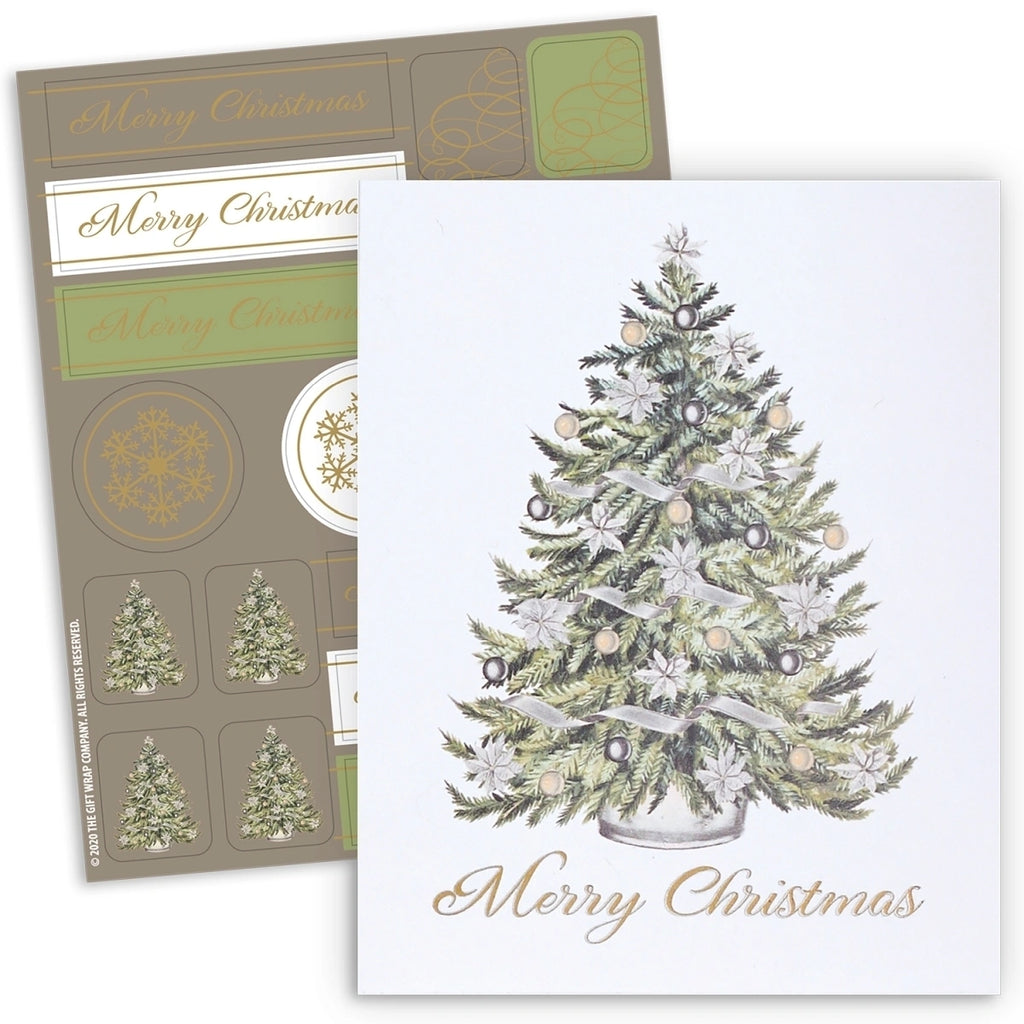 Christmas Tree Scrolls Boxed Card Set