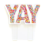 YAY Sprinkle Cake Topper