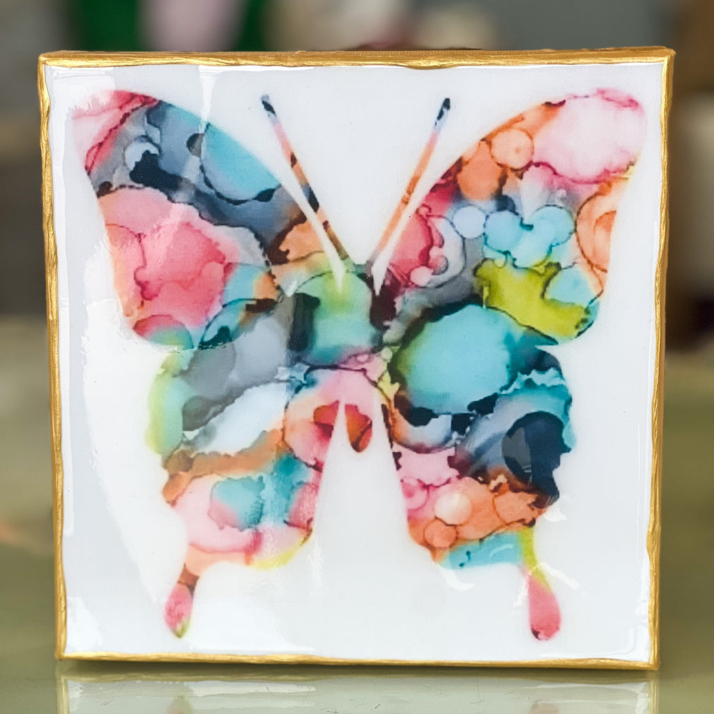 Rainbow Butterfly | 10x10 Canvas