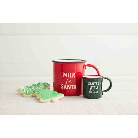 Santa Enamel Mug Set