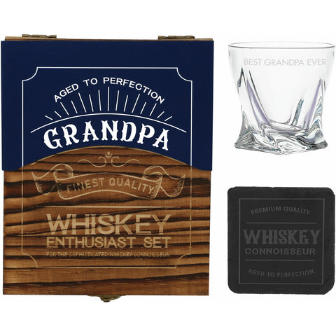 Grandpa Rocks Glass Gift Set