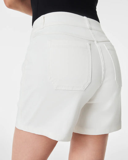 Spanx Twill Shorts 6" | Bright White