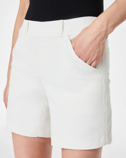Spanx Twill Shorts 6" | Bright White