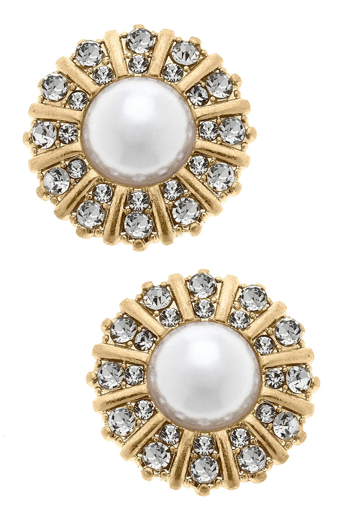 Saoirse Pearl & Rhinestone Earrings