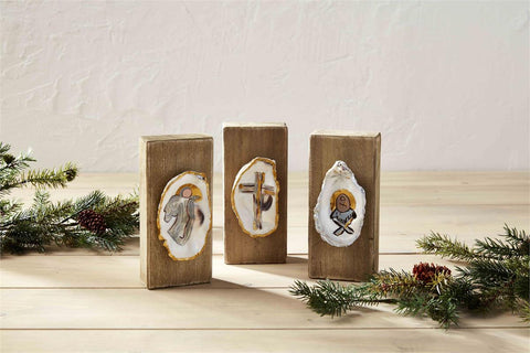 Nativity Oyster Plaques