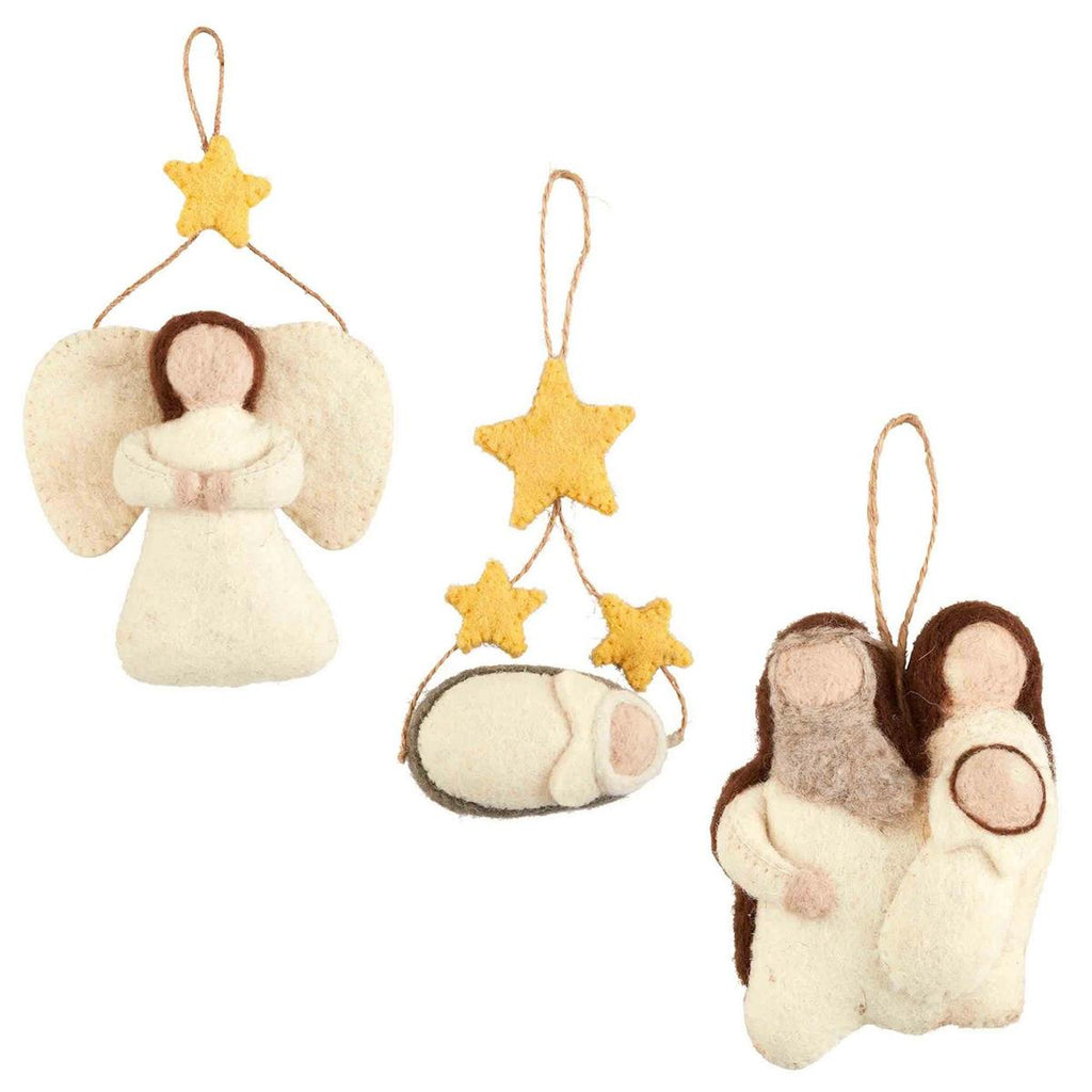 Felted Nativity Ornaments