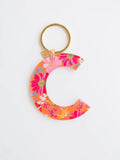 Forever Floral Initial Keychain