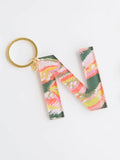 Forever Floral Initial Keychain