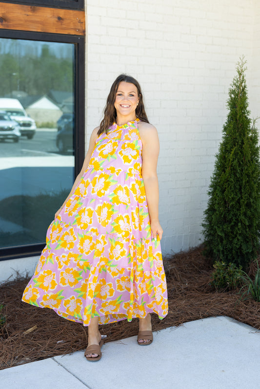 Bethany Dress | Sea Flower Lilac