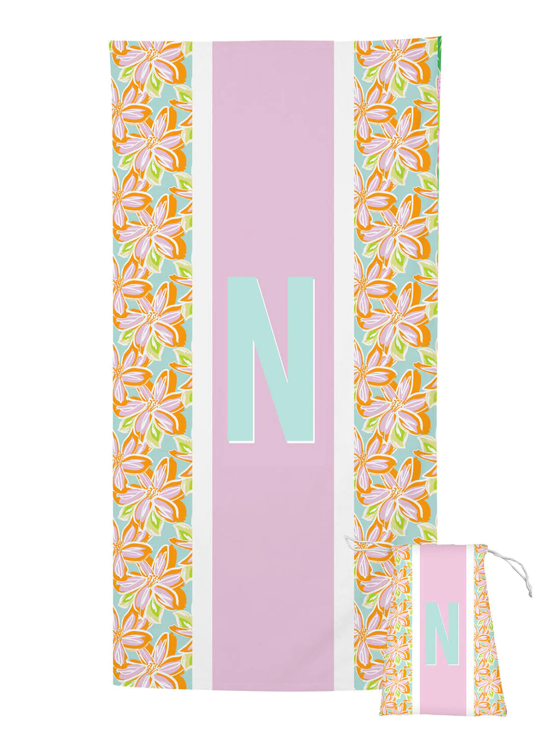 Tropical Initial Beach Towel