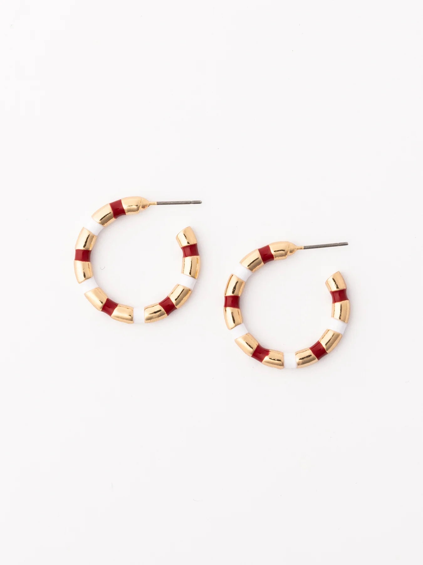 Nellie Earrings | Crimson & White