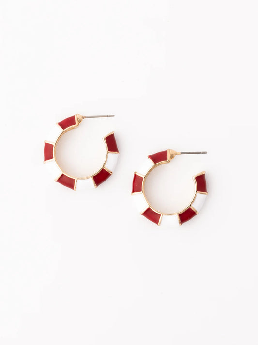 Ashlynn Earrings | Crimson & White