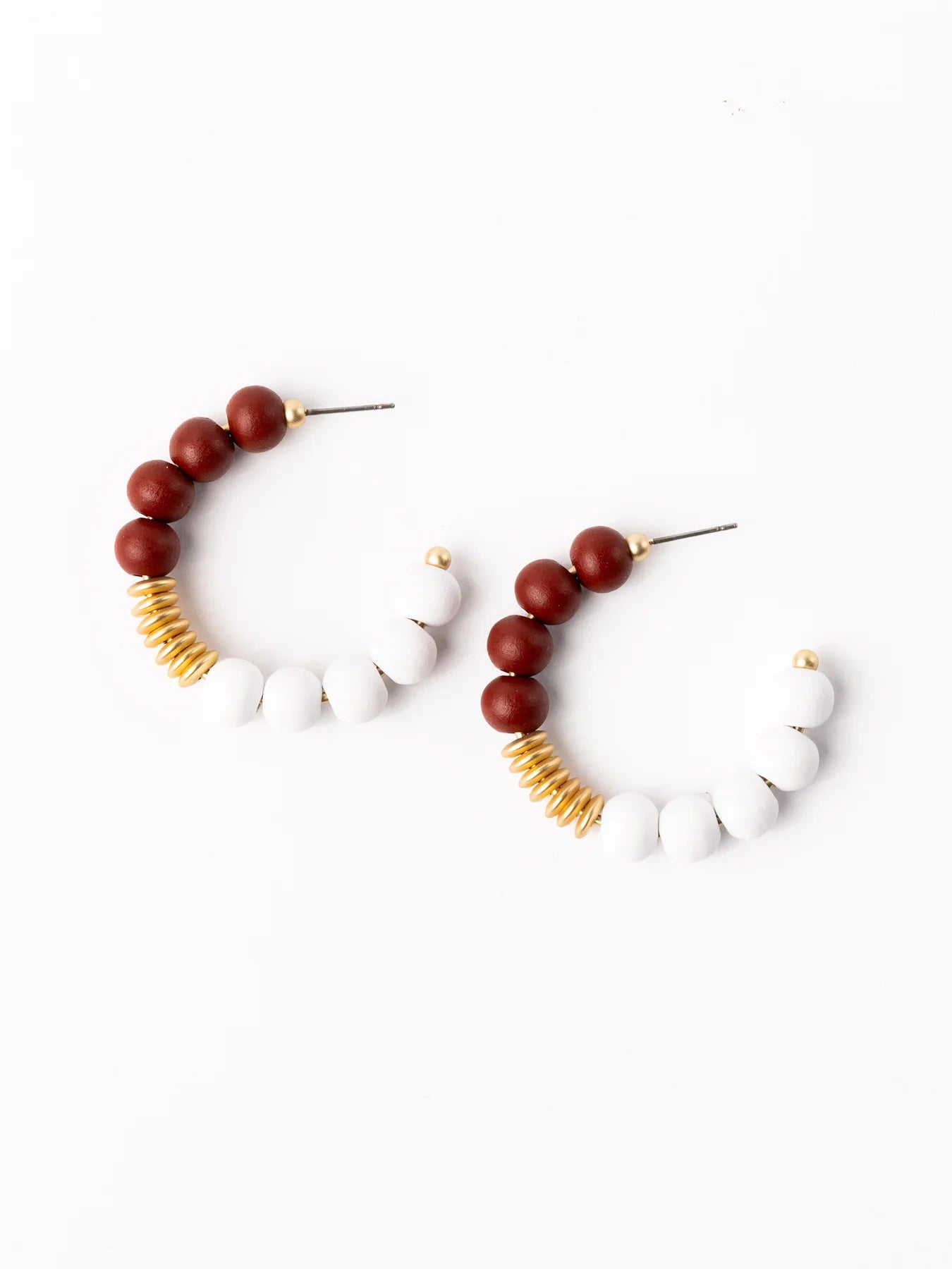 Kelly Earrings | Crimson & White