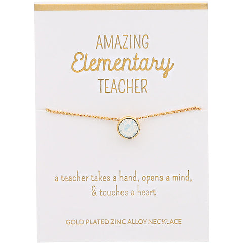 Amazing Elementary Teacher Necklace