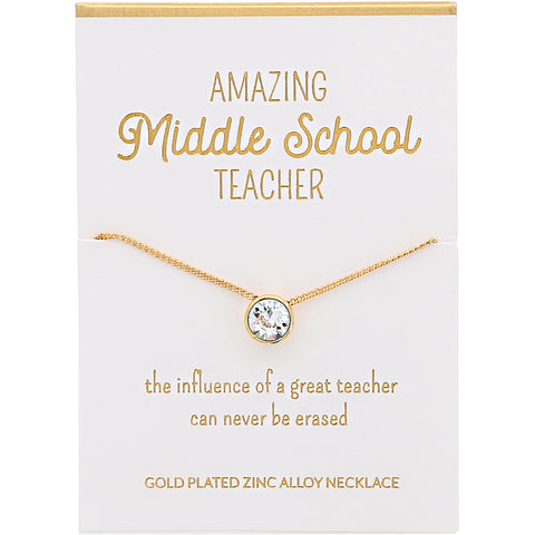 Amazing Middle School Teacher Necklace