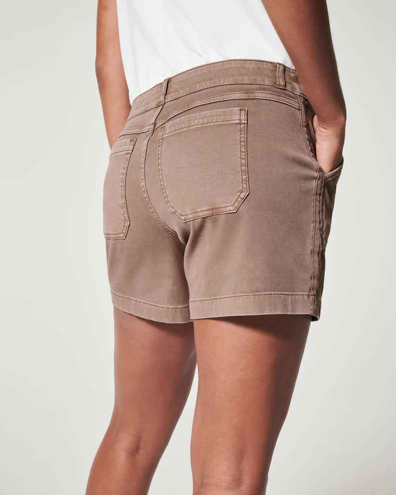 Spanx Twill Shorts 4 | Cedar