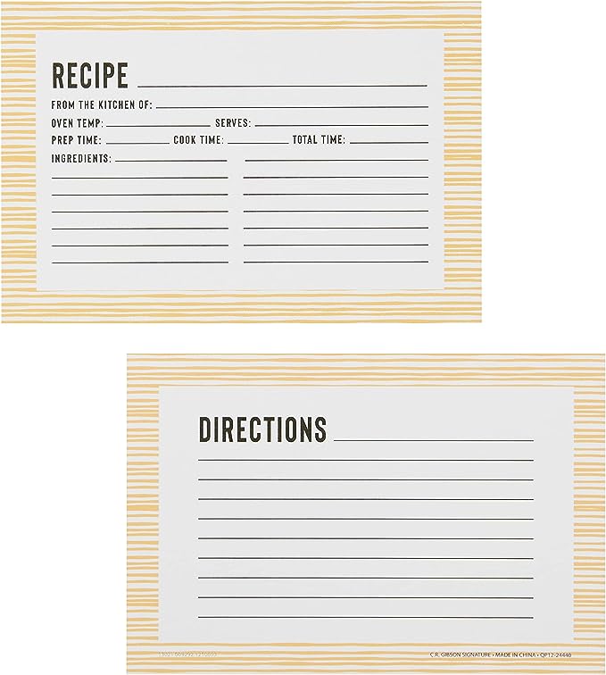 Bloom Double Sided Recipe Card Set