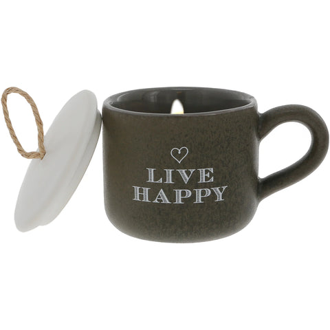 Live Happy Mini Mug Candle