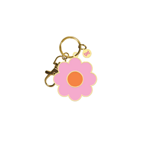 Key Charm | Pink Daisy