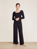 Malibu Collection Ultra-Soft Rib Long Sleeve | Black