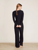 Malibu Collection Ultra-Soft Rib Wide Leg Pant | Black