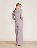 Malibu Collection Ultra-Soft Rib Wide Leg Pant | Deep Taupe