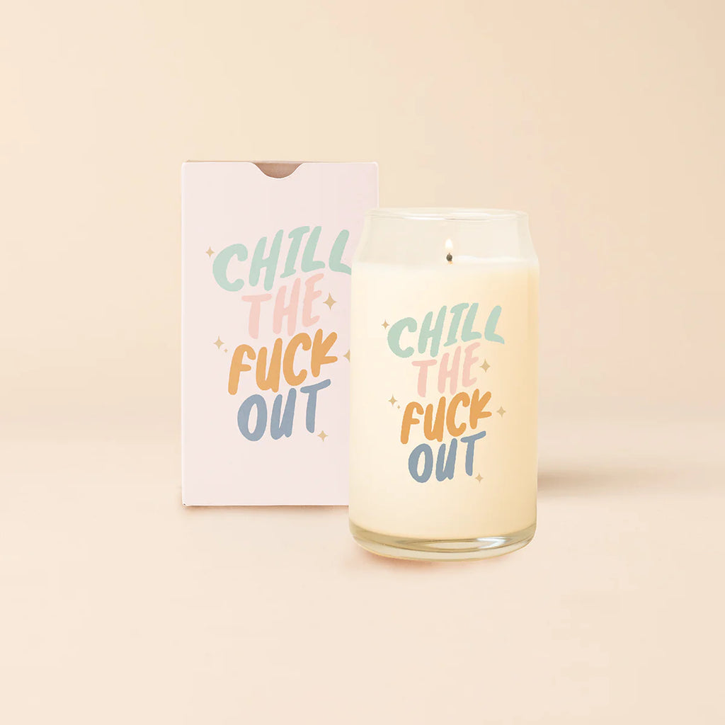 Can Glass Candle | Chill The F*ck Out