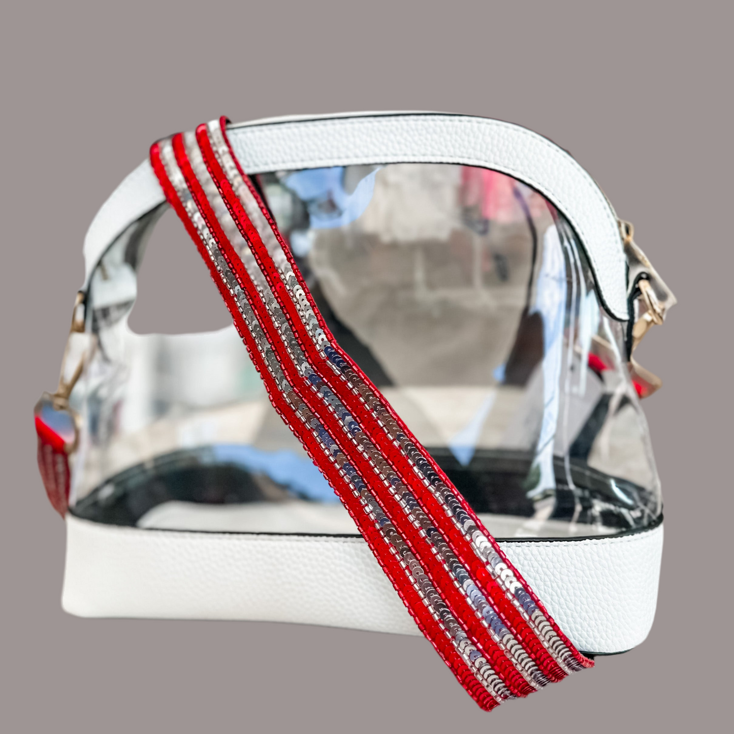 Striped Beaded Bag Strap | Alabama