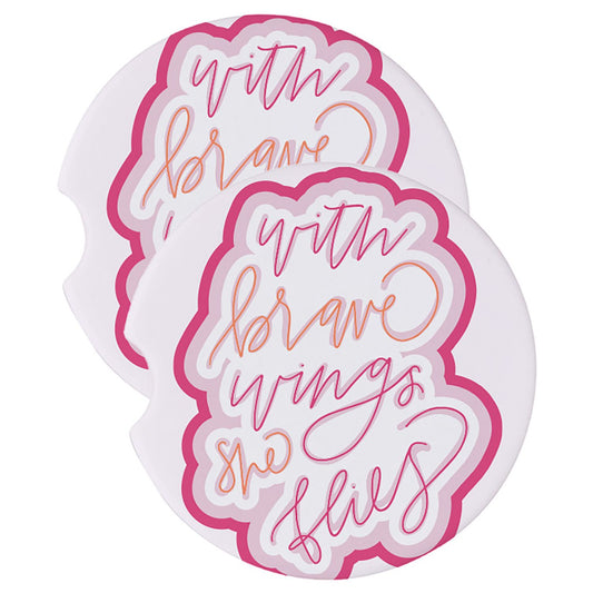 With Brave Wings | Car Coasters