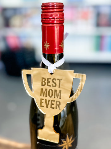 Best Mom Wine Bottle Tag
