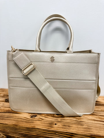 Simply Southern Leather Tote | Gold