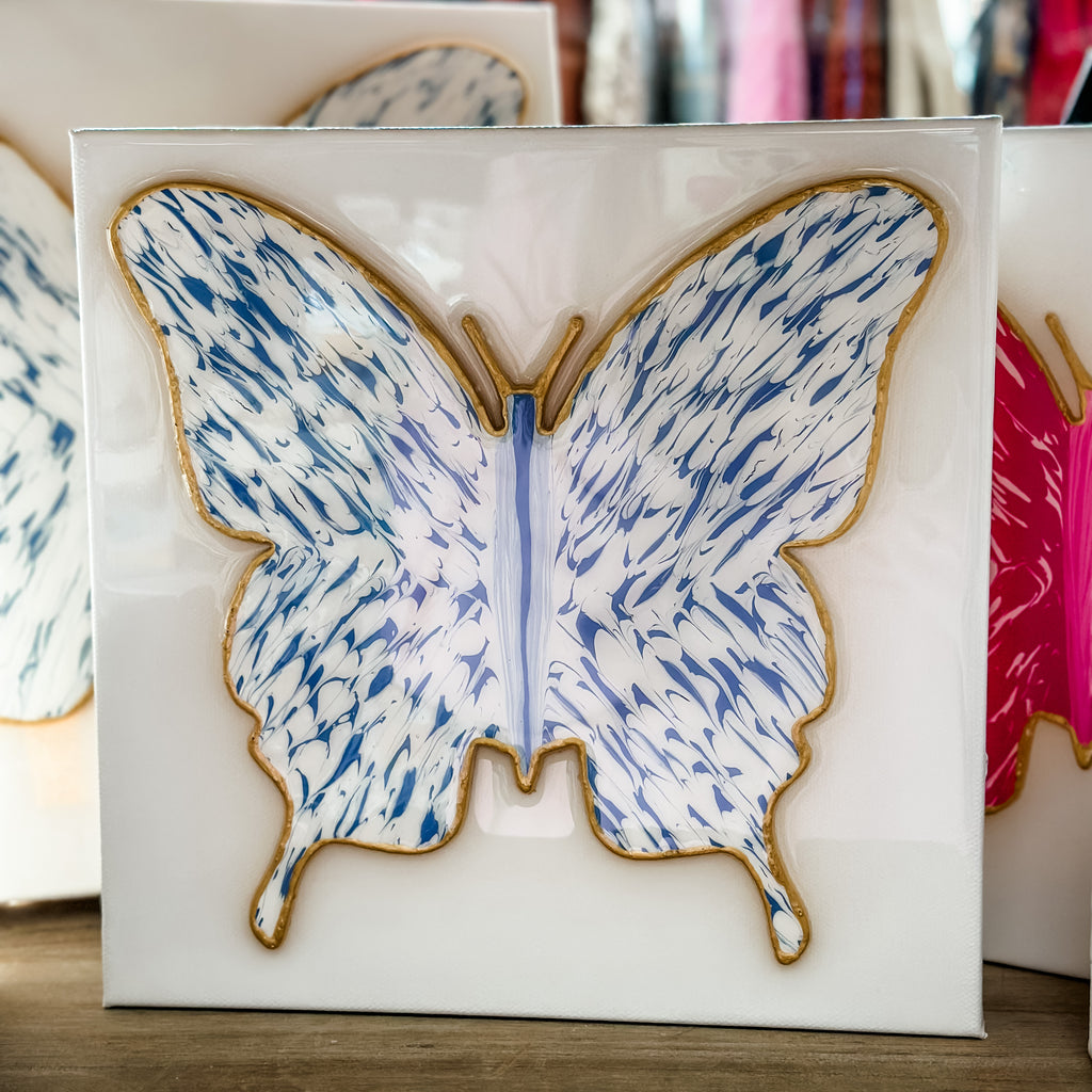 Blue Butterfly | 10x10 Canvas