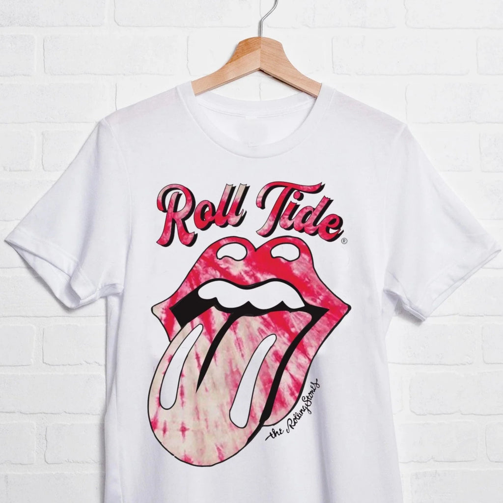 Rolling Stones Roll Tide Tie Dye Crop Tee