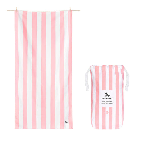 Malibu Pink Cabana XL | Dock & Bay Quick Dry Towel