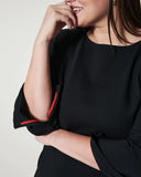 The Perfect A-line 3/4 Sleeve Dress | Black